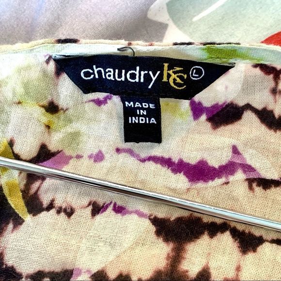 Chaudry KC Cotton Beaded Tunic Size L - Picture 6 of 6